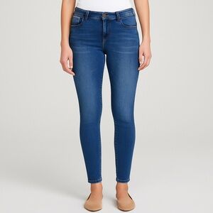 Seven7 Skinny Easy Fit Jeans Womens Size 10 Blue Stretch Denim Mid Rise